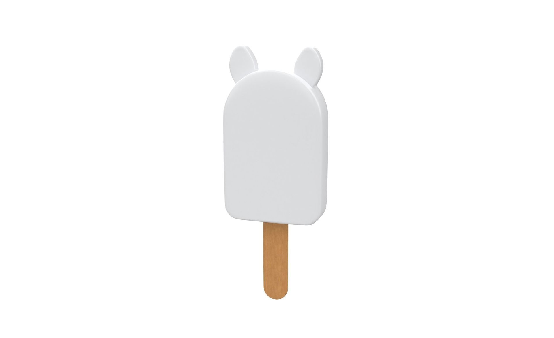 Cartoon Sheep Ice Cream Cute Low-poly 3D model_10
