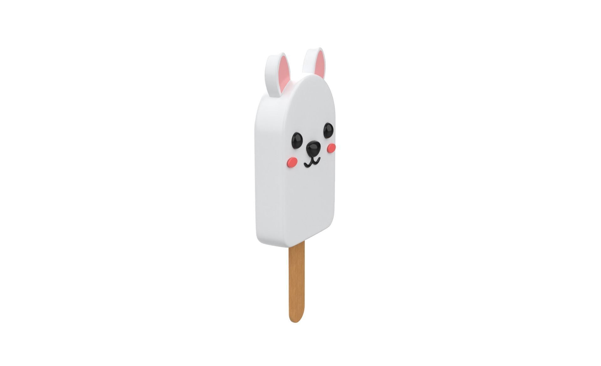Cartoon Sheep Ice Cream Cute Low-poly 3D model_14