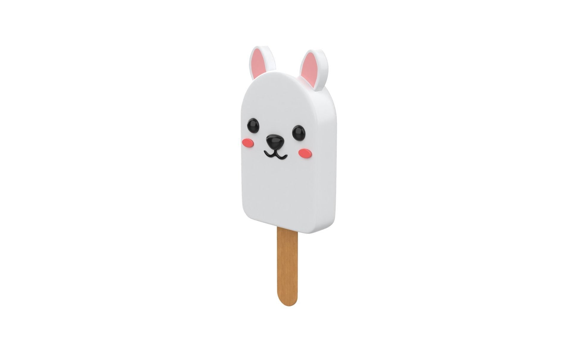 Cartoon Sheep Ice Cream Cute Low-poly 3D model_1
