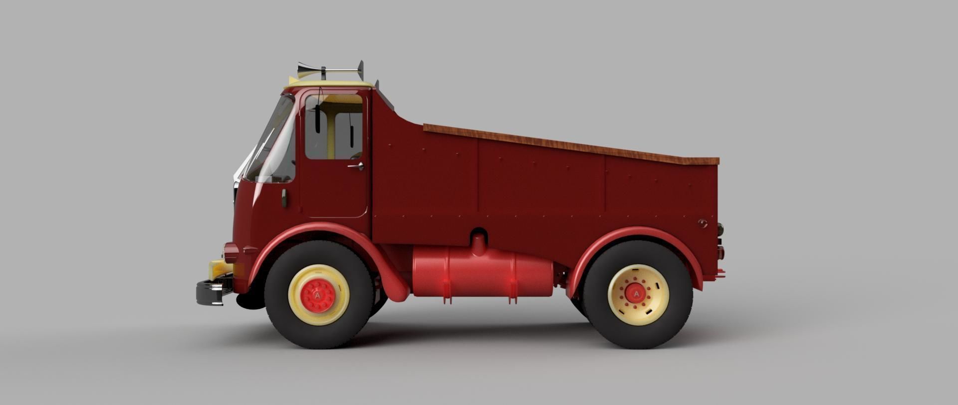 Miniature classic lorry 3D print model_4