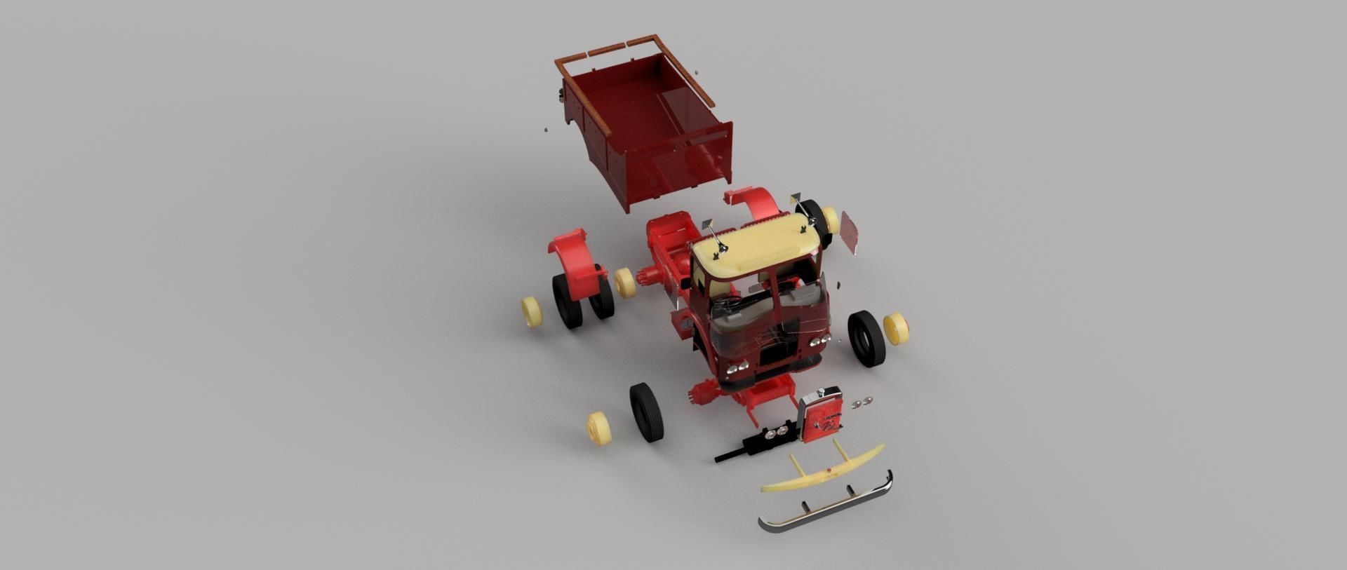 Miniature classic lorry 3D print model_11