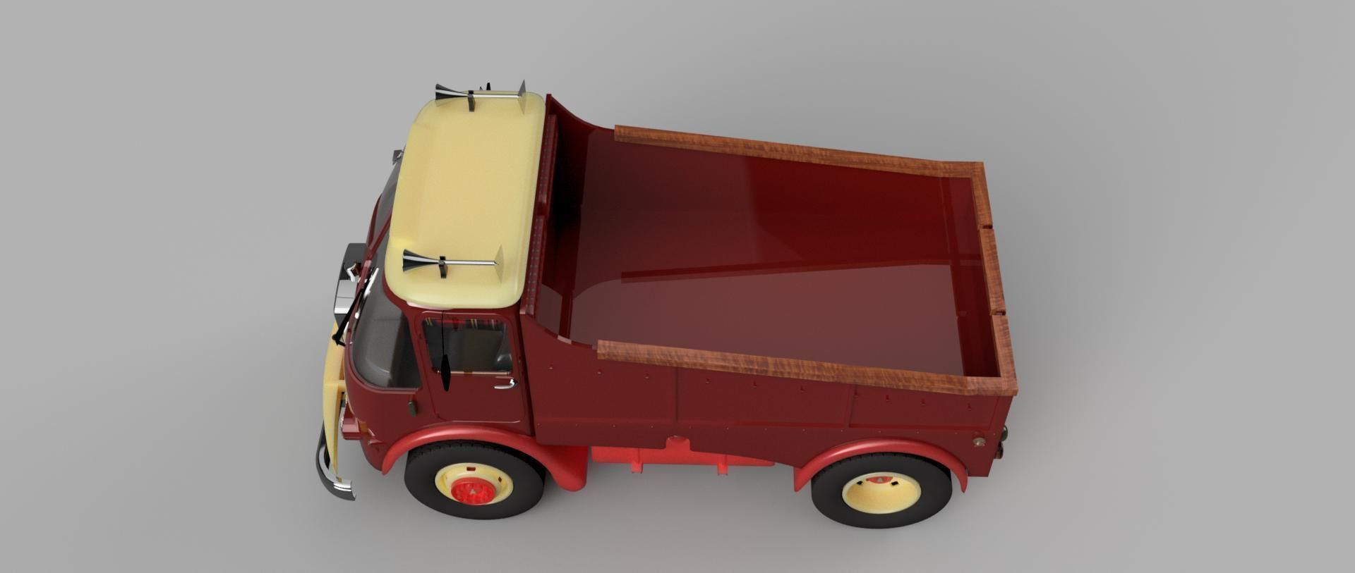 Miniature classic lorry 3D print model_5