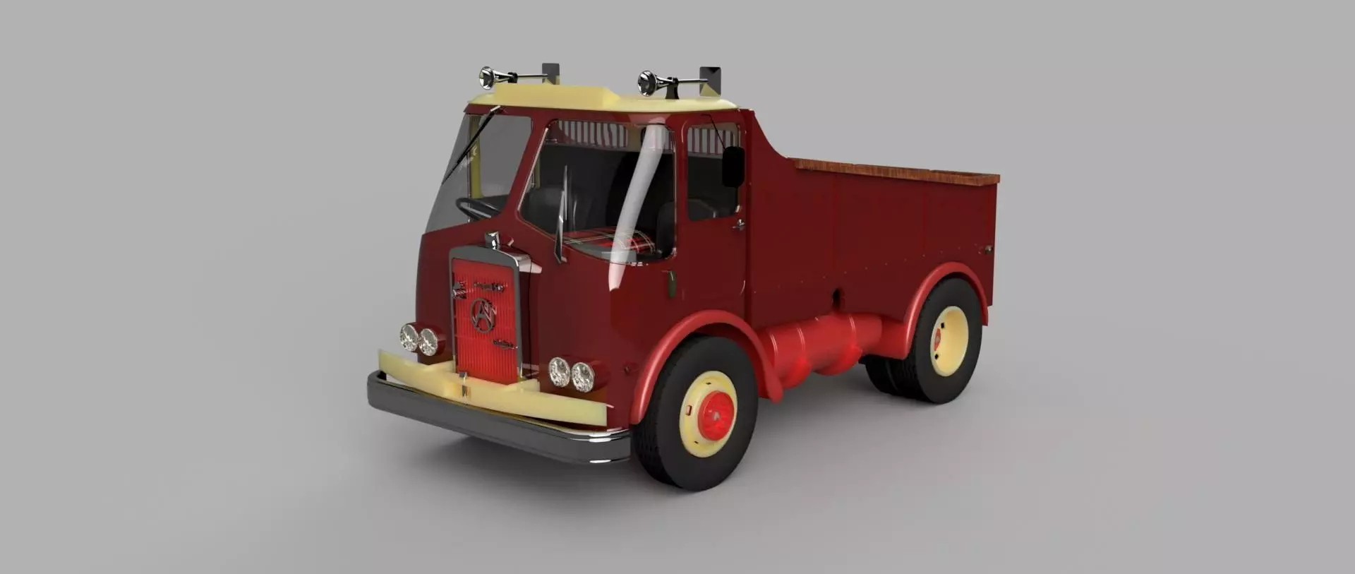 Miniature classic lorry 3D print model_0
