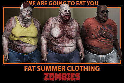 Fat Zombie Summer Clothes Low-poly 3D model_5