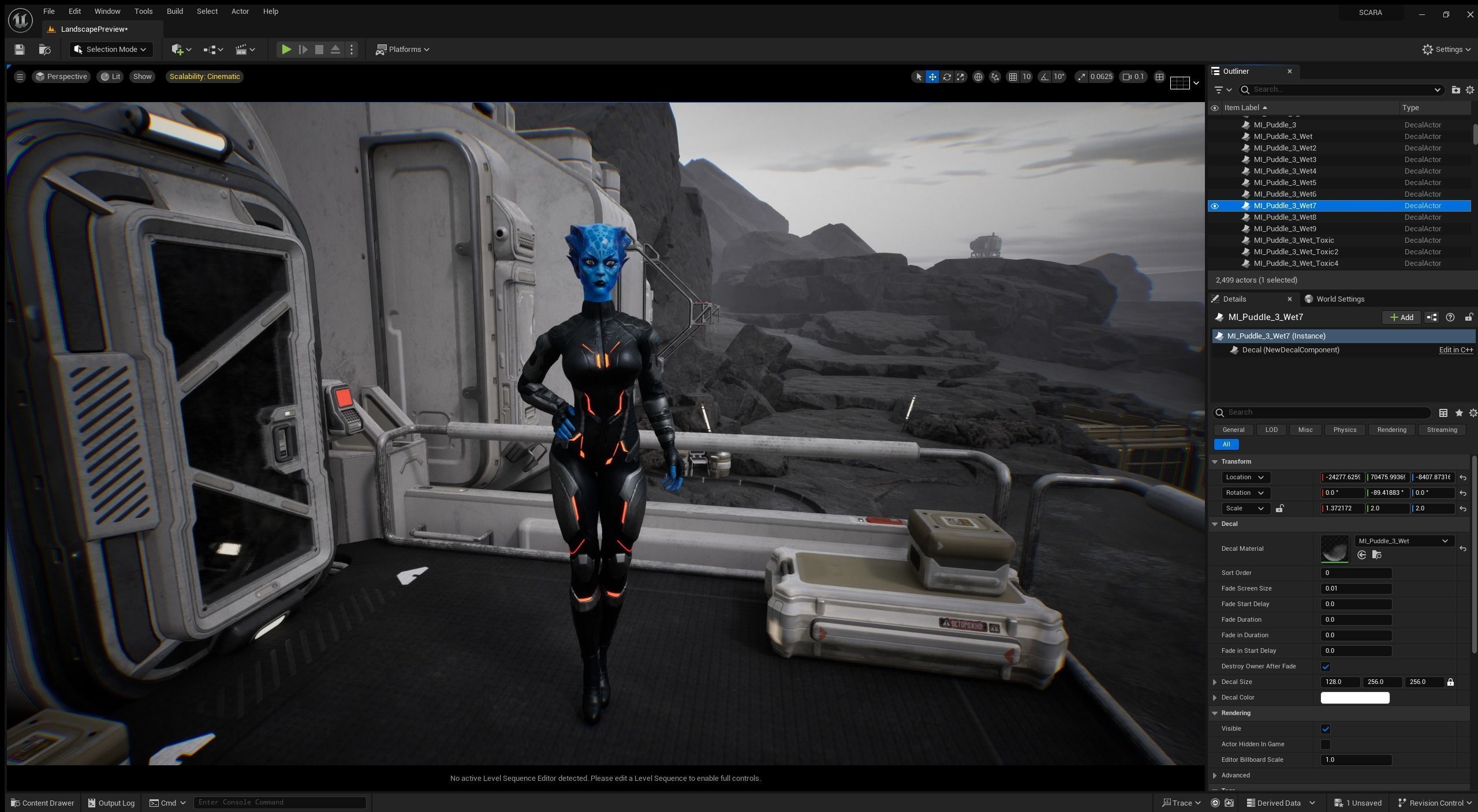 Game ready scifi character female Low-poly 3D model_21