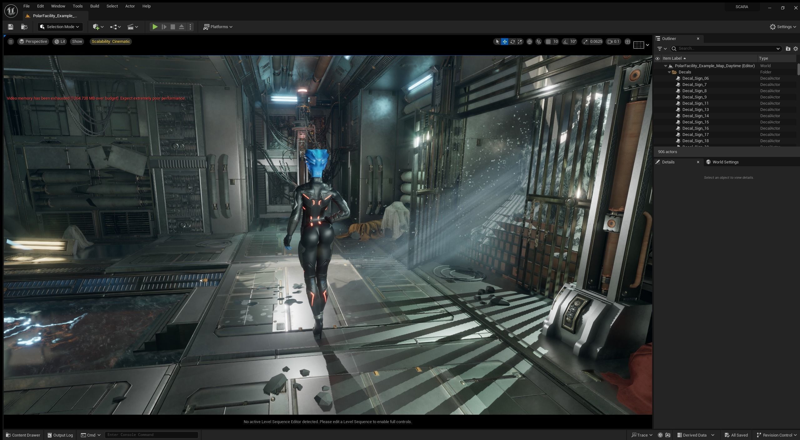 Game ready scifi character female Low-poly 3D model_28