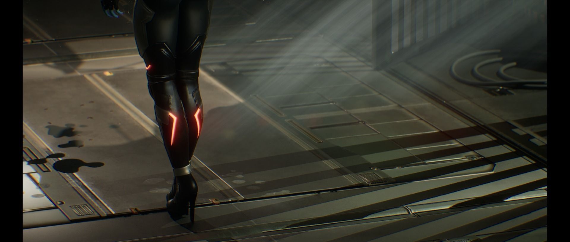 Game ready scifi character female Low-poly 3D model_15