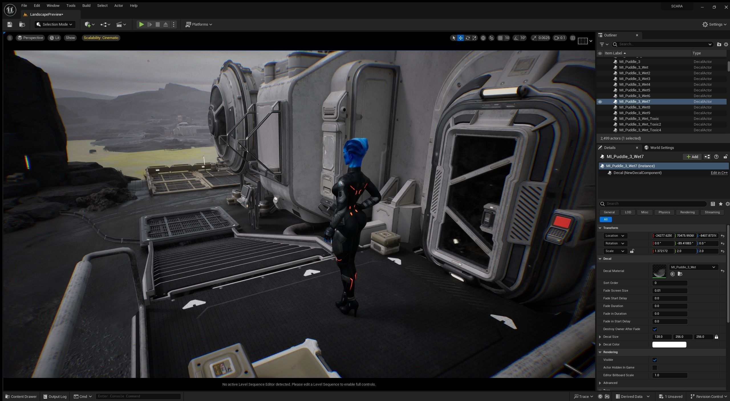 Game ready scifi character female Low-poly 3D model_29