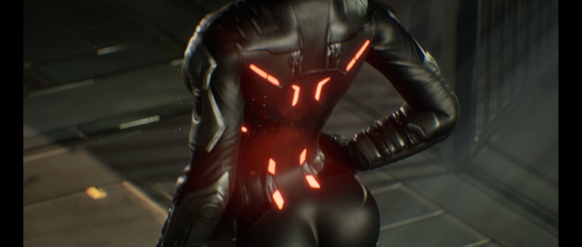 Game ready scifi character female Low-poly 3D model_14