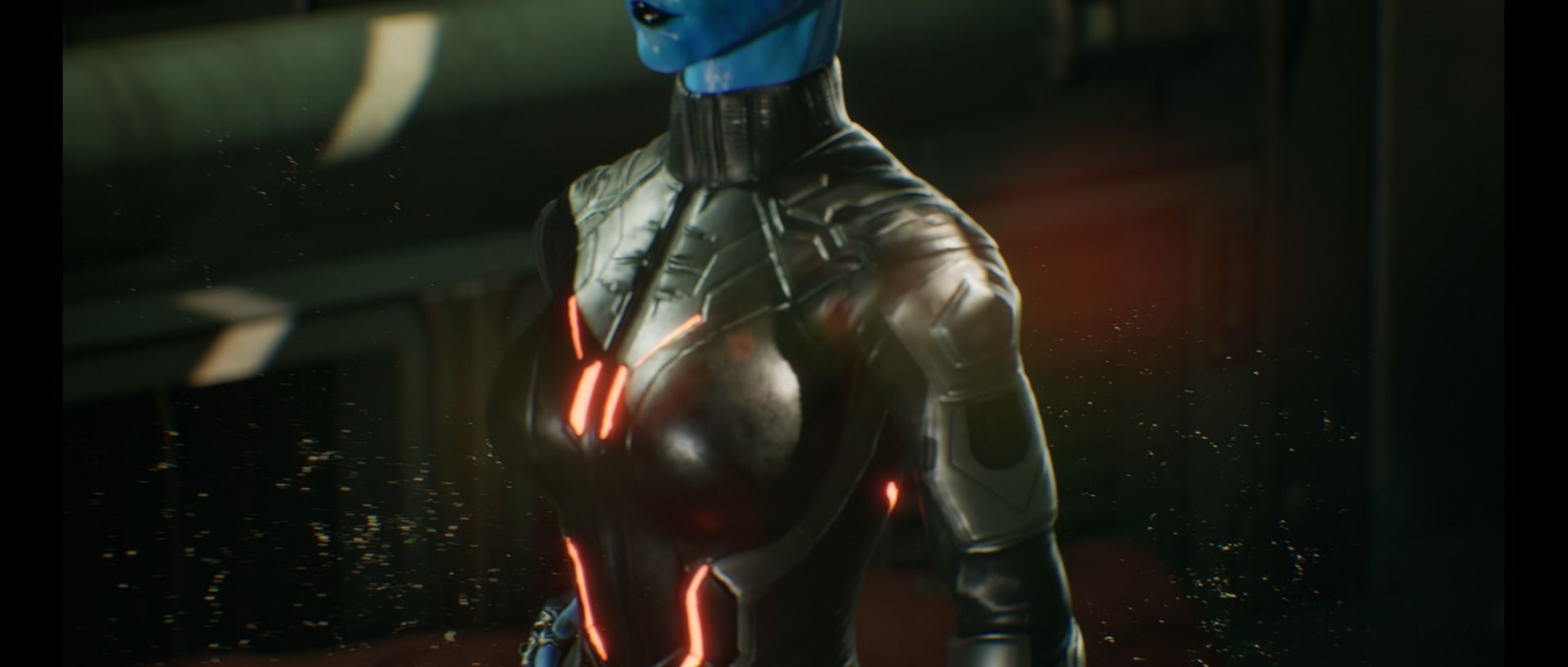 Game ready scifi character female Low-poly 3D model_18