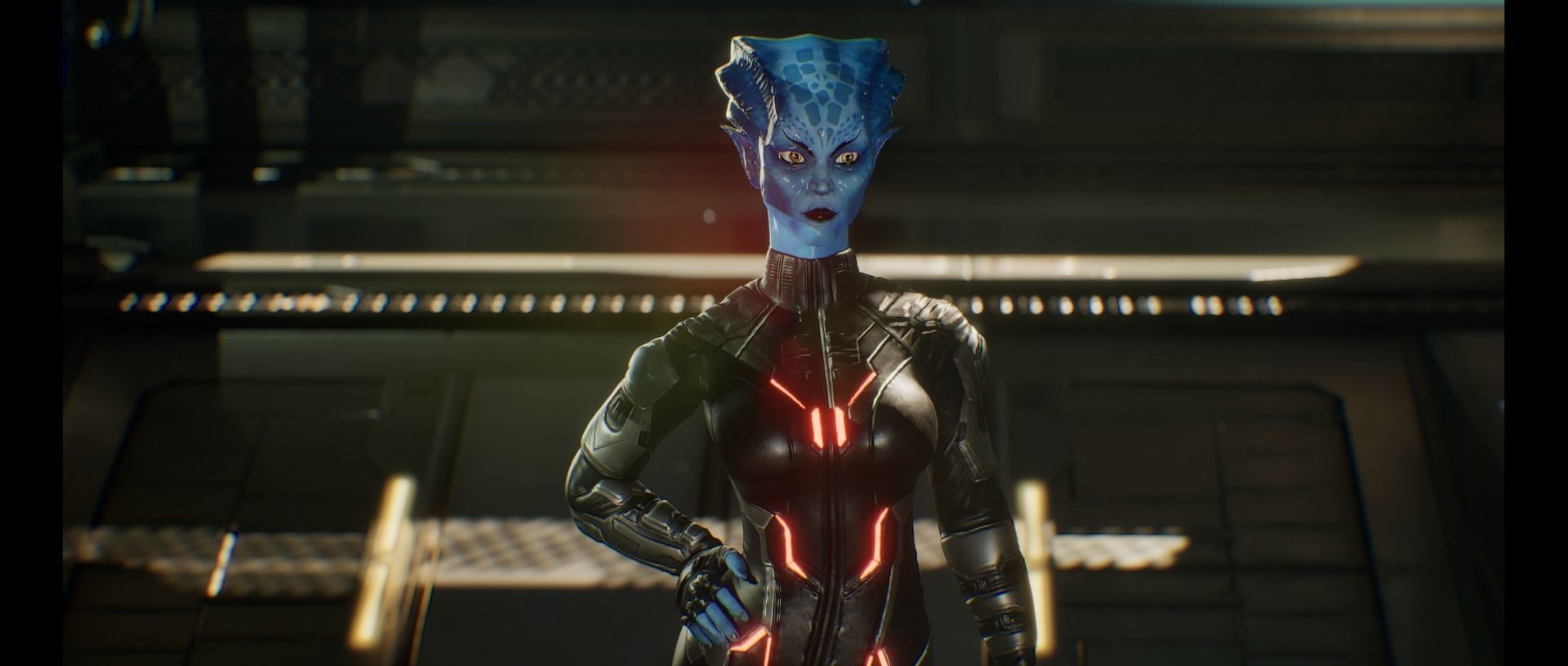 Game ready scifi character female Low-poly 3D model_26