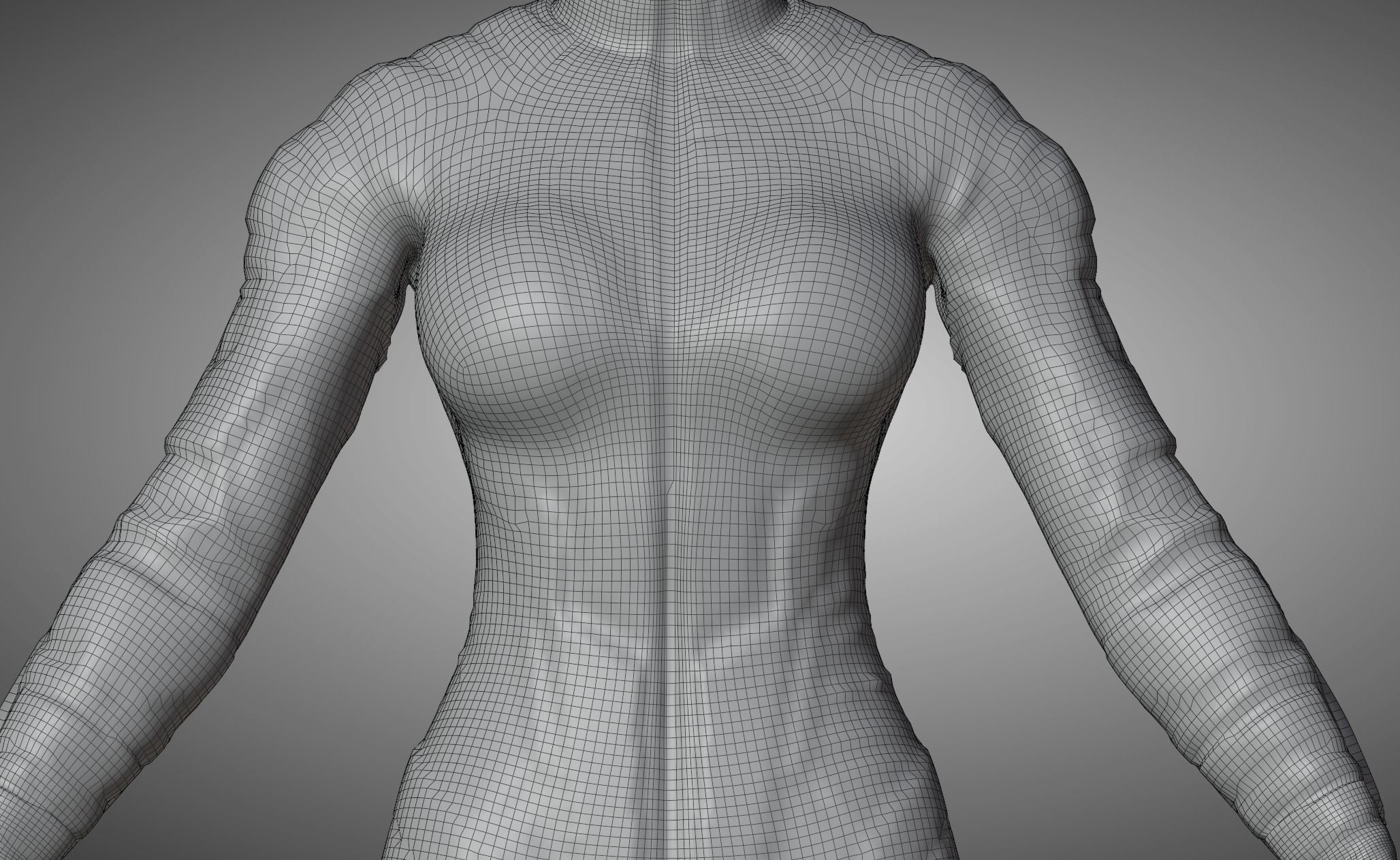 Game ready scifi character female Low-poly 3D model_22