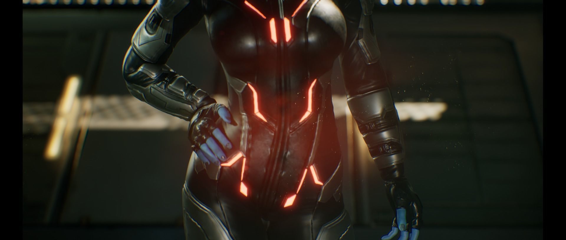 Game ready scifi character female Low-poly 3D model_13