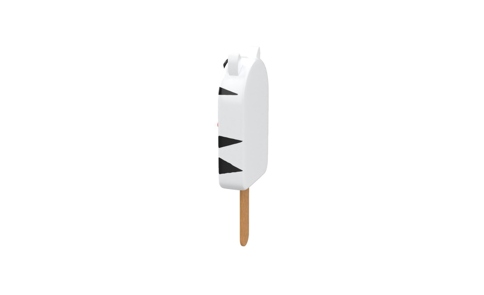 Cartoon Zebra Ice Cream Cute Low-poly 3D model_5