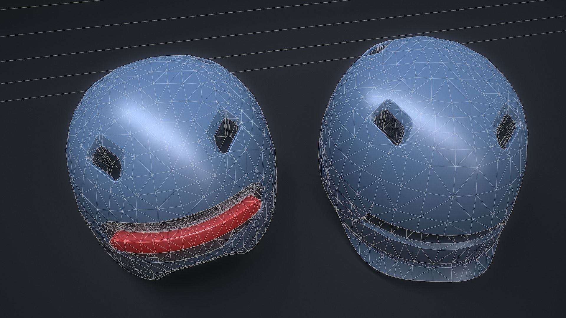 scooter helmet Livall C20 Low-poly 3D model_3