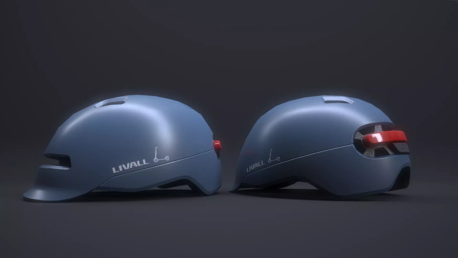 scooter helmet Livall C20 Low-poly 3D model_0