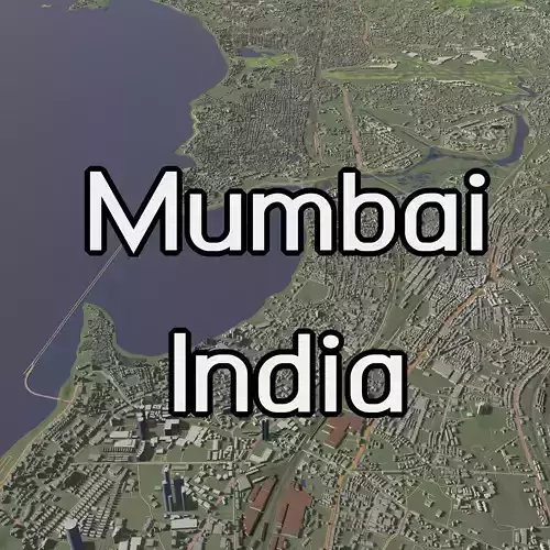 Mumbai India - city and urban 3D model