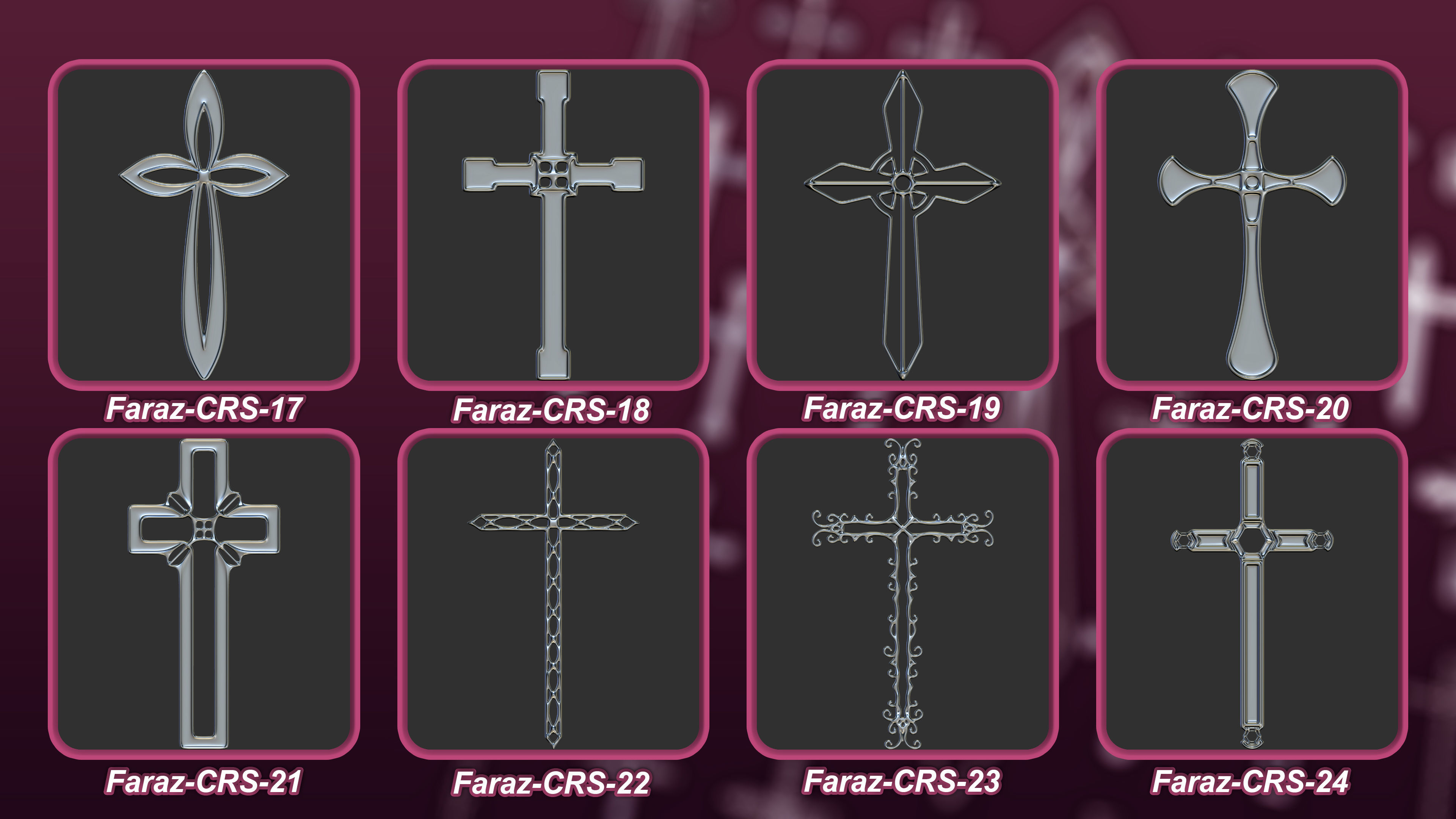 30 Christian cross 3D model Vol 5 3D model_3