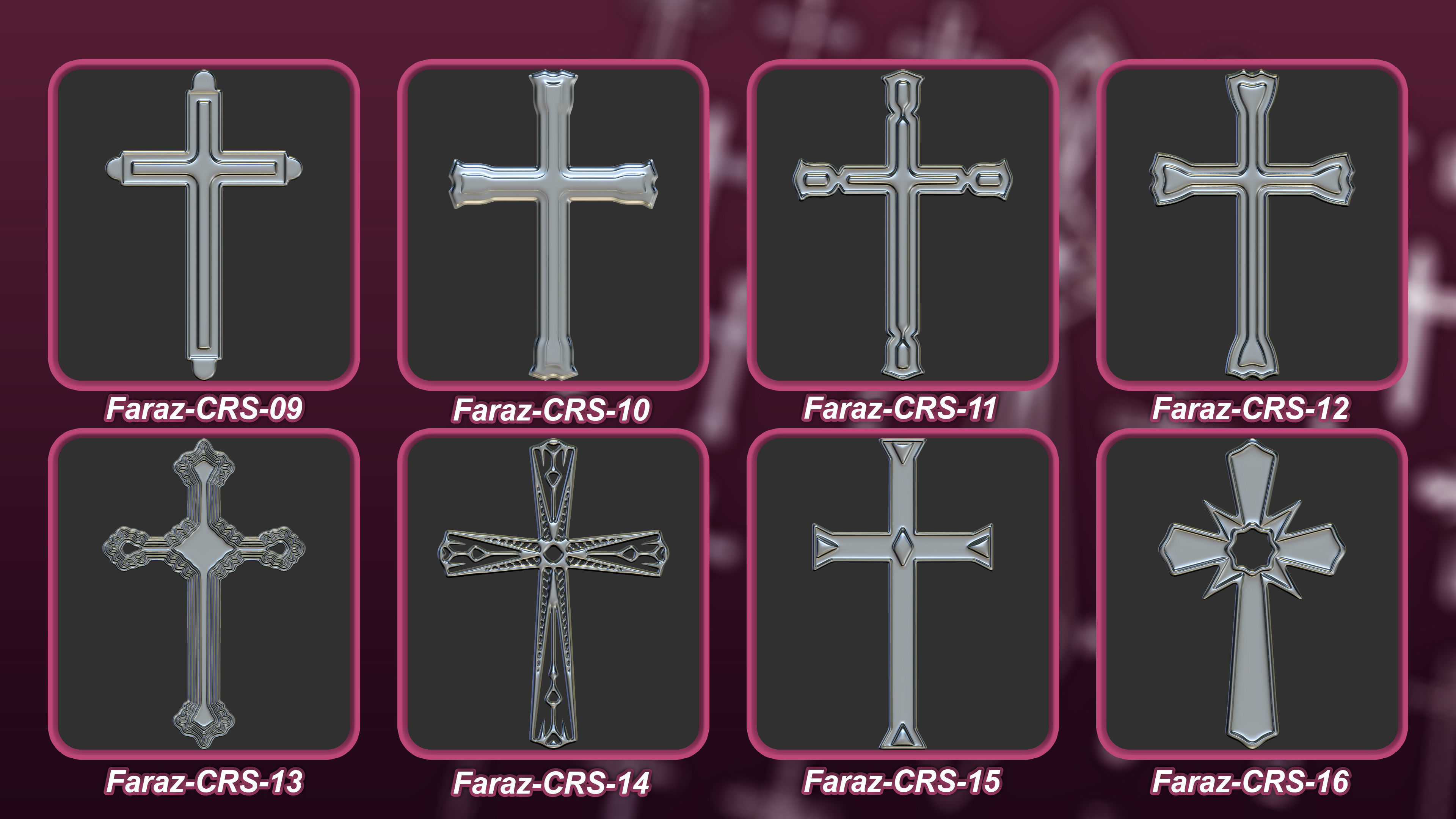 30 Christian cross 3D model Vol 5 3D model_2