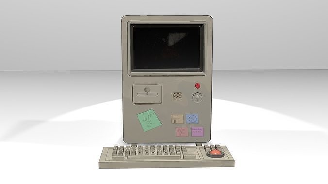 Computer Anime Stylized Low-poly 3D model