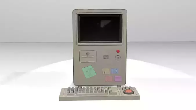 Computer Anime Stylized Low-poly 3D model