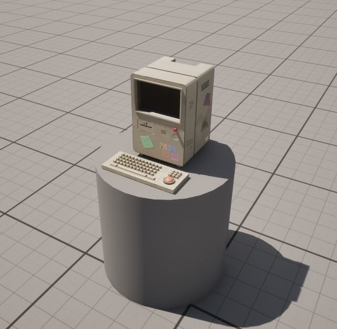 Computer Anime Stylized Low-poly 3D model_6