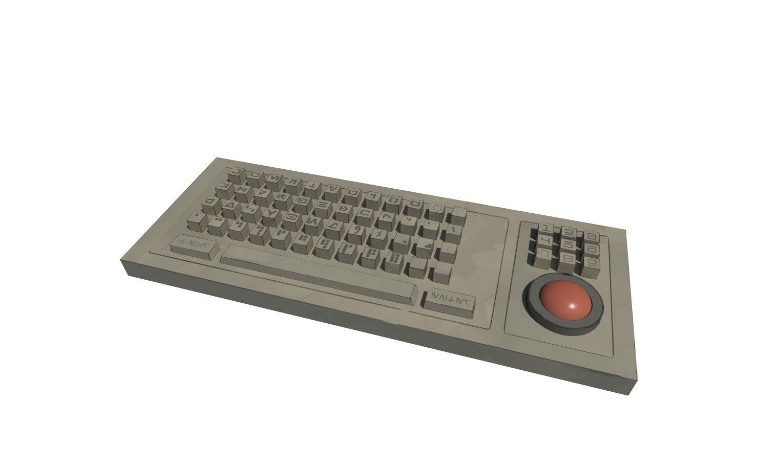 Computer Anime Stylized Low-poly 3D model_10