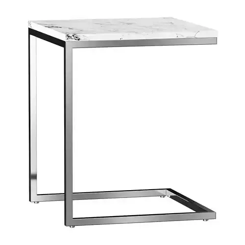 SMART CHROME TABLE WITH MARBLE TOP