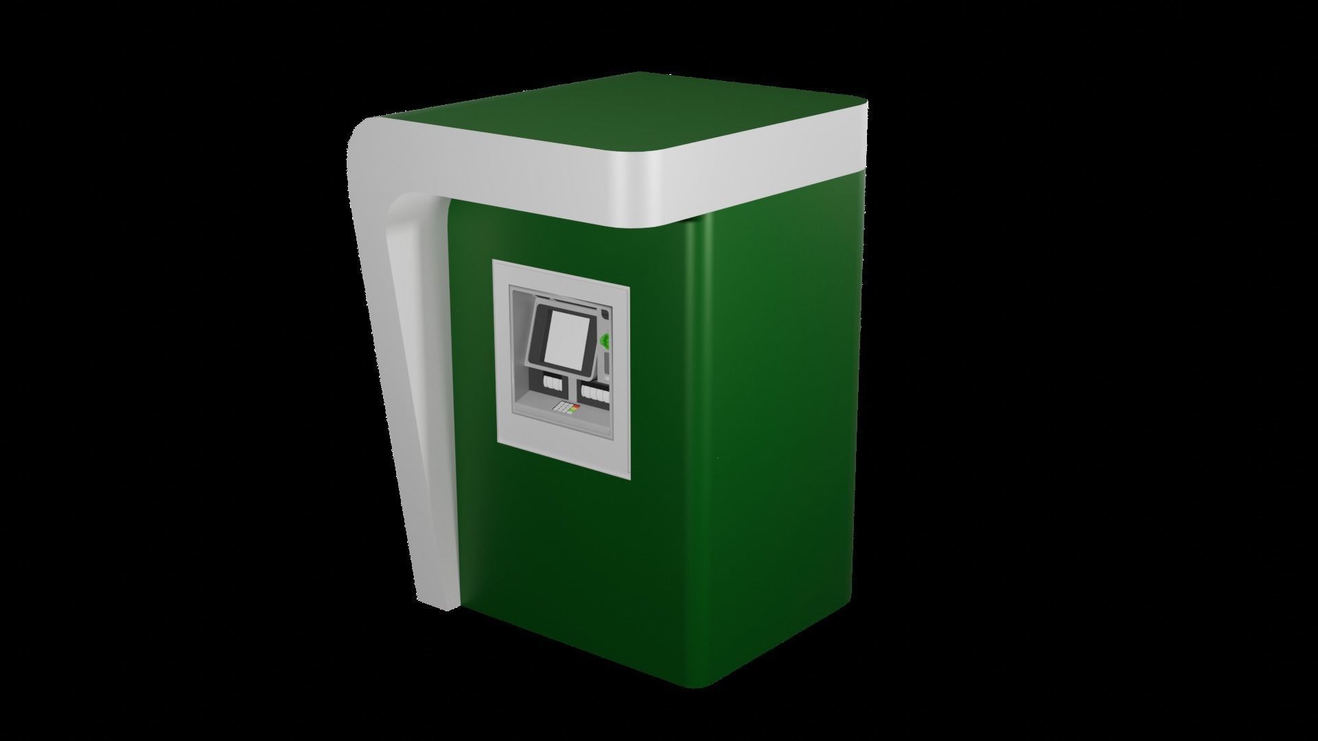 ATM Machine Version 1 Low-poly 3D model_1