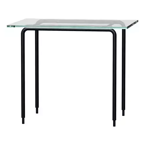 CANE GLASS TOP SIDE TABLE