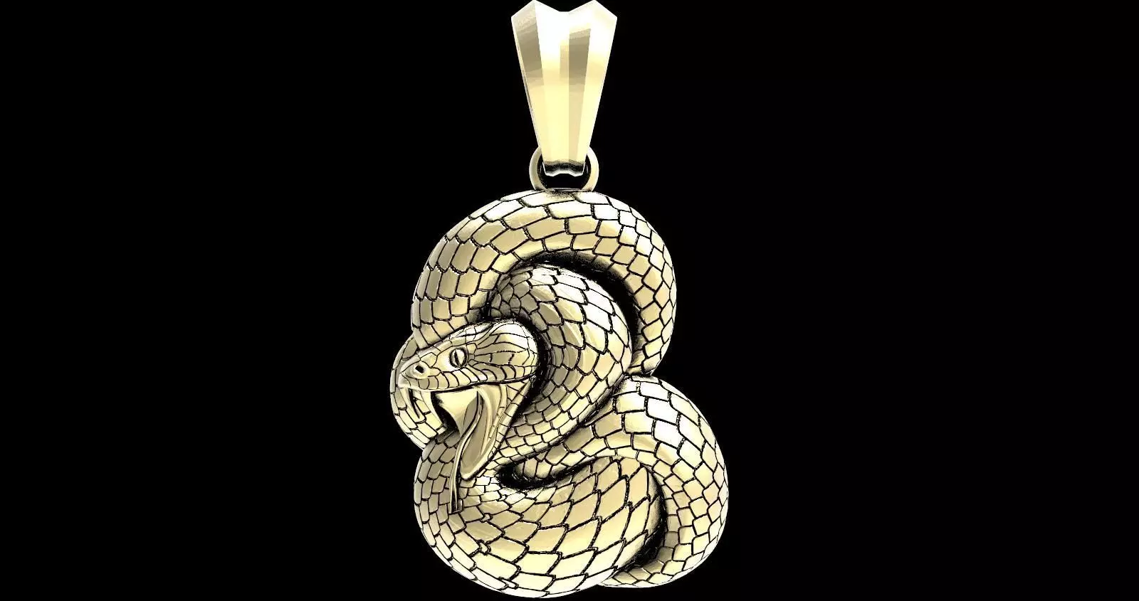 Snake pendant 3D print model
