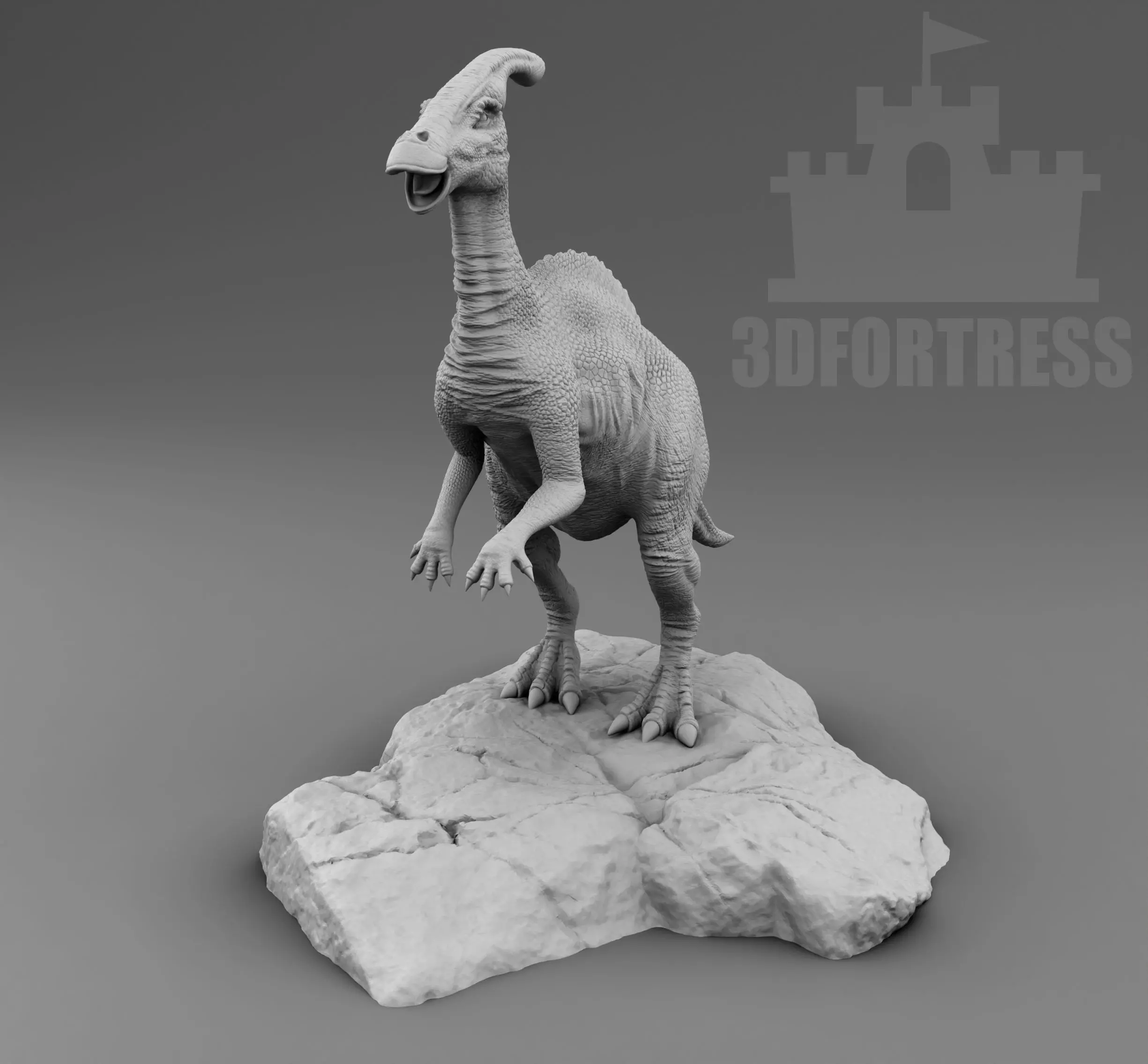 Parasaurolophus 3D print model_0