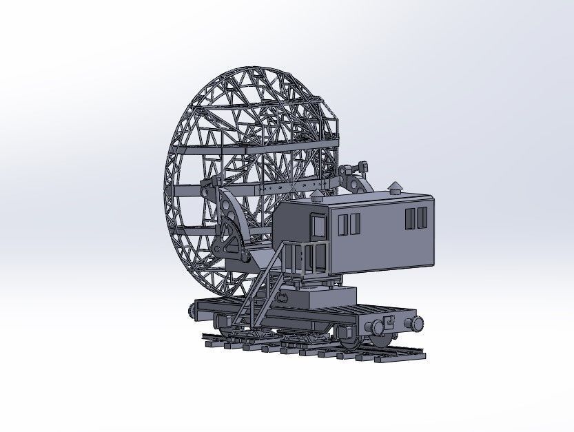 Wurzburg radar 3D print model_4