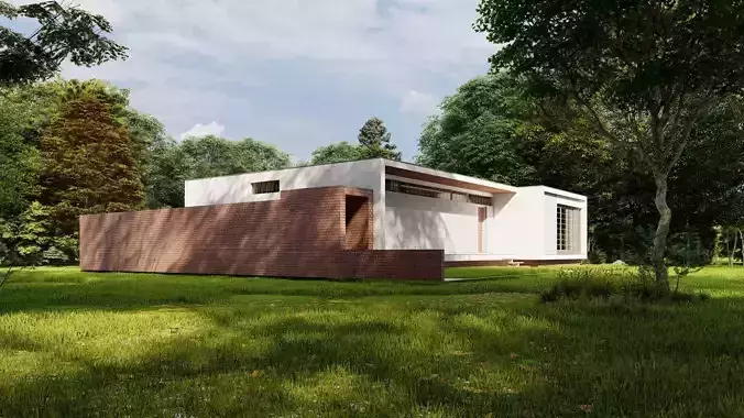 Casa Scene-villa-modern house 3D model