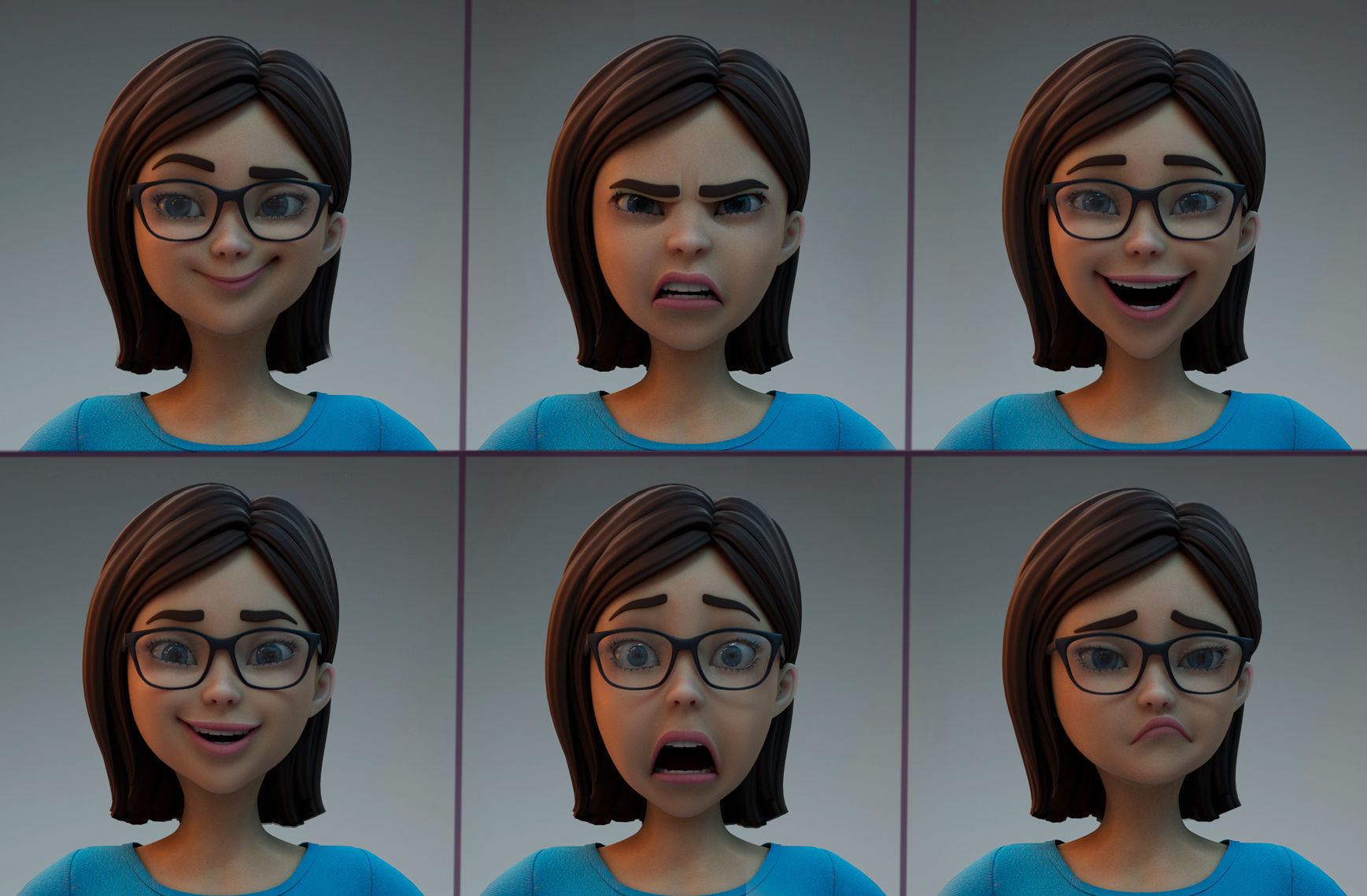 girl character 3D model_2