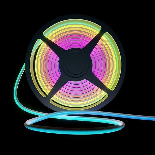 LED strip light coiled 3D model