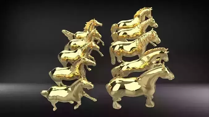 Various Collection of Horses jewelry findings 3D print model