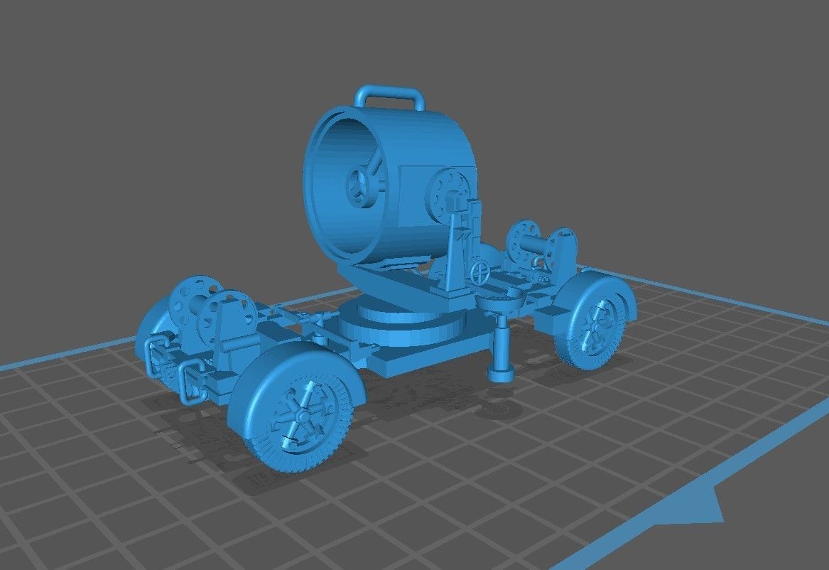 WW2 German 150mm Search light 3D print model_1