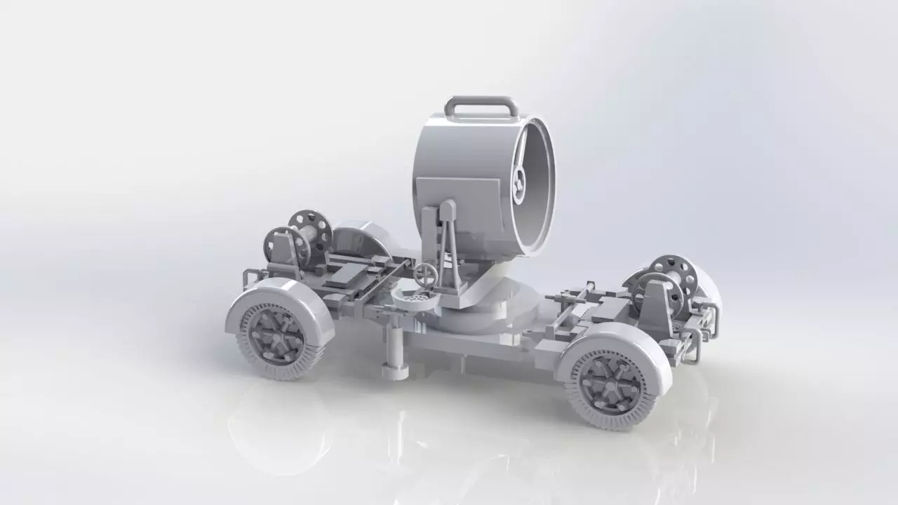 WW2 German 150mm Search light 3D print model_0