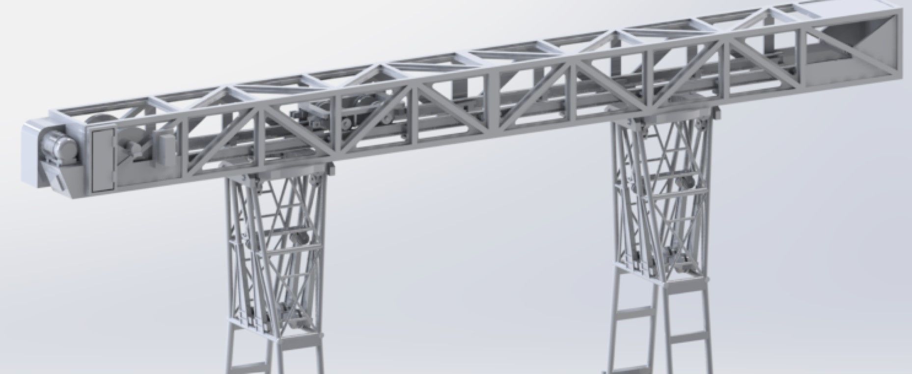 WW2 Field Repair Crane and Gantery 3D model_1