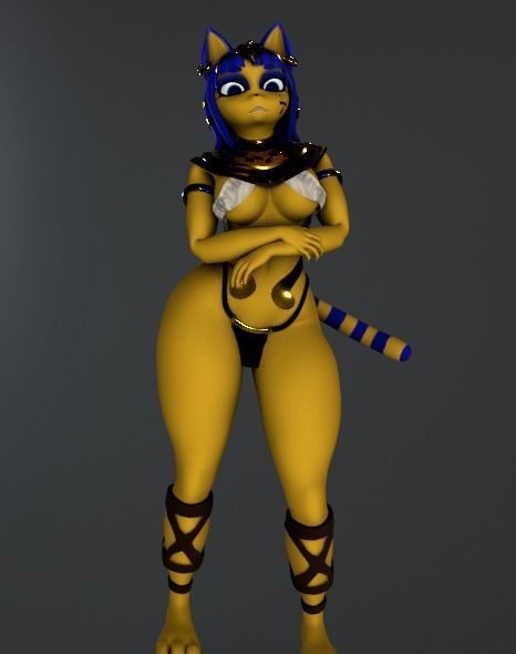 Ankha 3D NSFW model Animal Crossing Low-poly 3D model_10