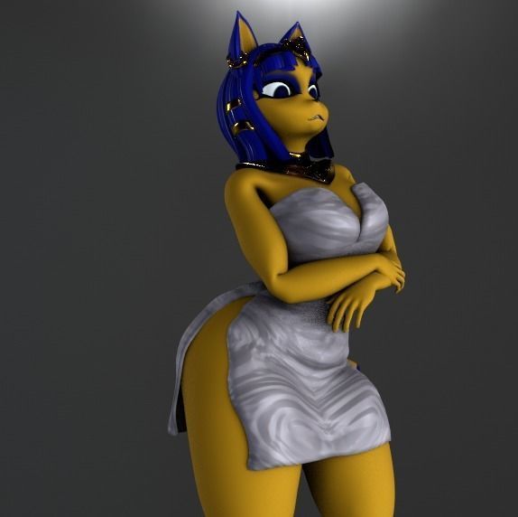 Ankha 3D NSFW model Animal Crossing Low-poly 3D model_8