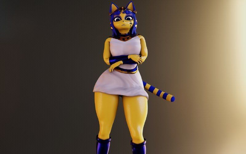 Ankha 3D NSFW model Animal Crossing Low-poly 3D model_5