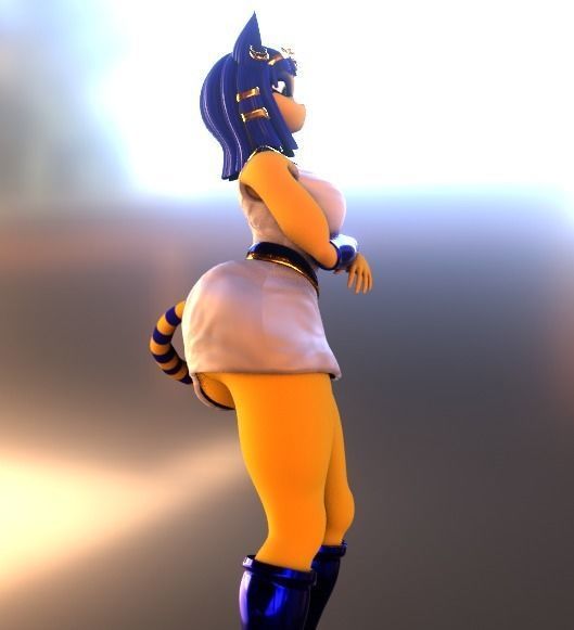 Ankha 3D NSFW model Animal Crossing Low-poly 3D model_7