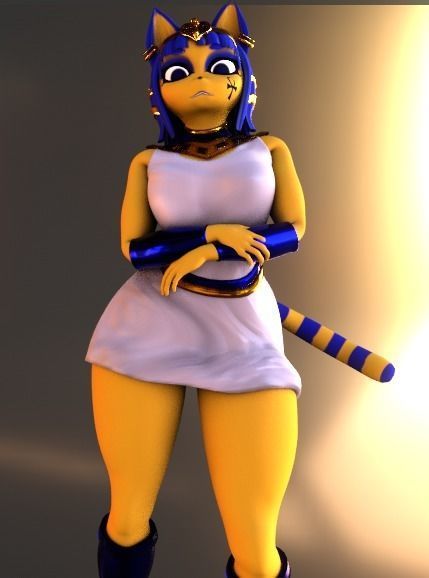 Ankha 3D NSFW model Animal Crossing Low-poly 3D model_1