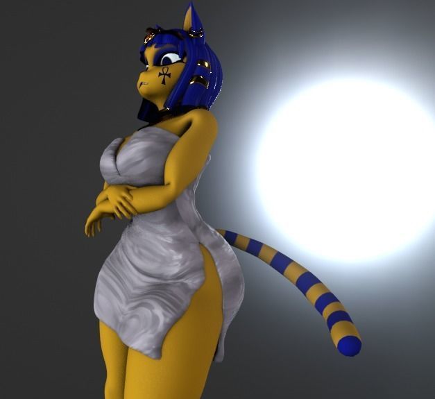 Ankha 3D NSFW model Animal Crossing Low-poly 3D model_9