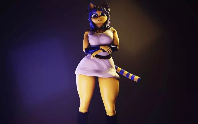 Ankha 3D NSFW model Animal Crossing Low-poly 3D model_0