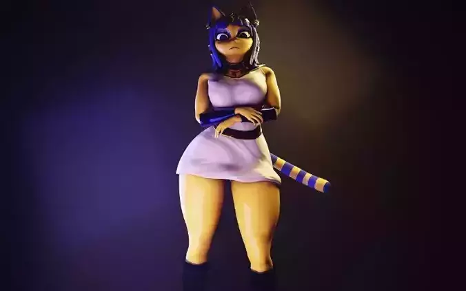 Ankha 3D NSFW model Animal Crossing Low-poly 3D model