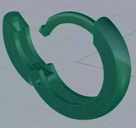 Snap earring ready for casting gold silver platinum 3D print model