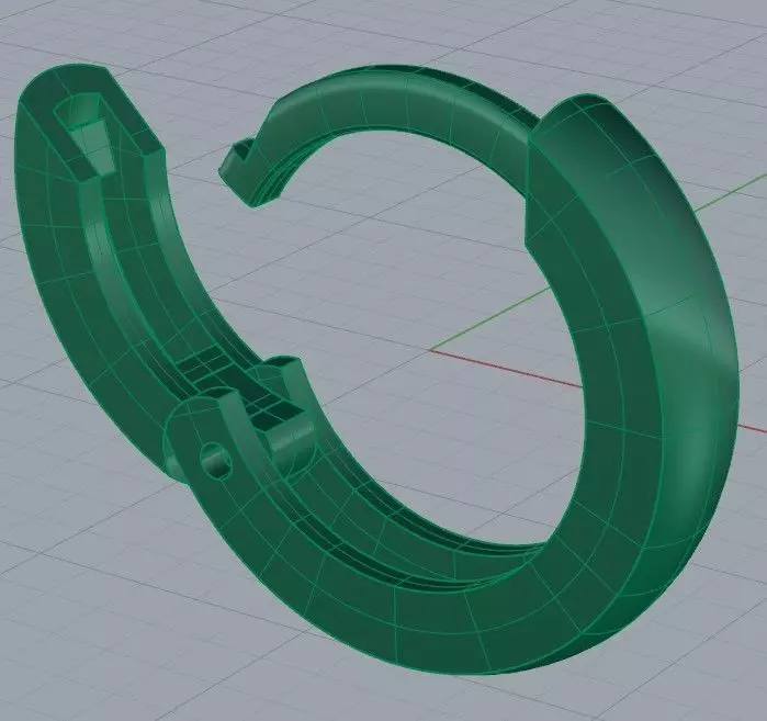 Snap earring ready for casting gold silver platinum 3D print model